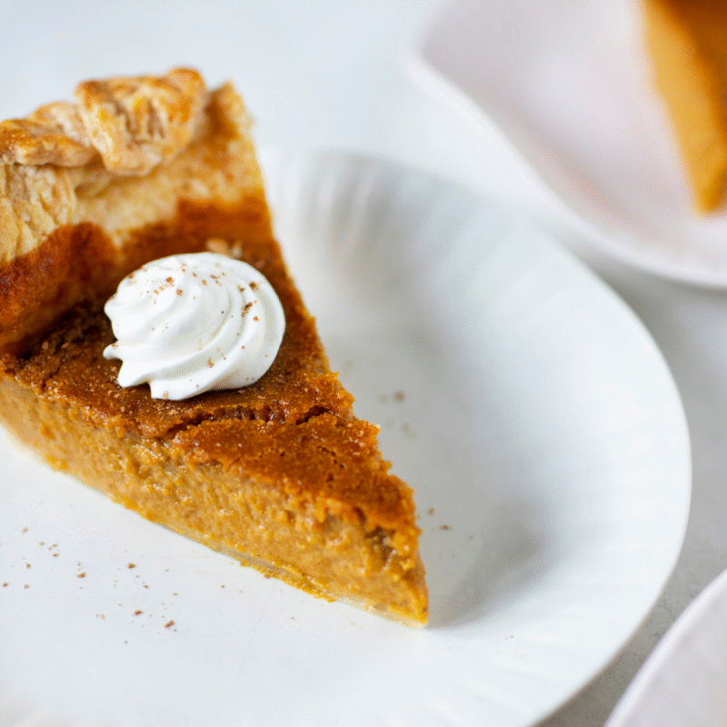 slice of pumpkin pie