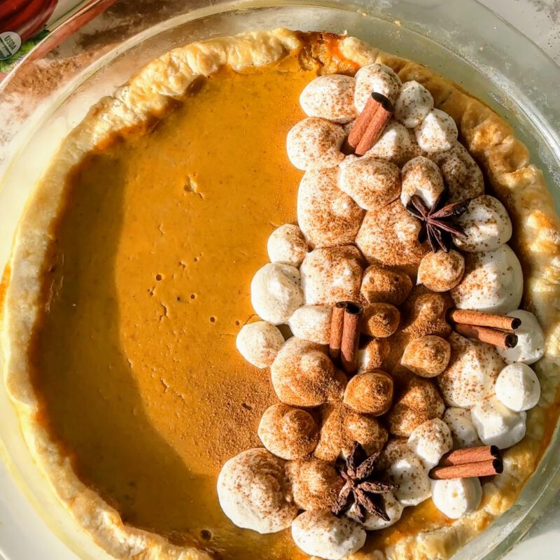 eggnog pumpkin pie